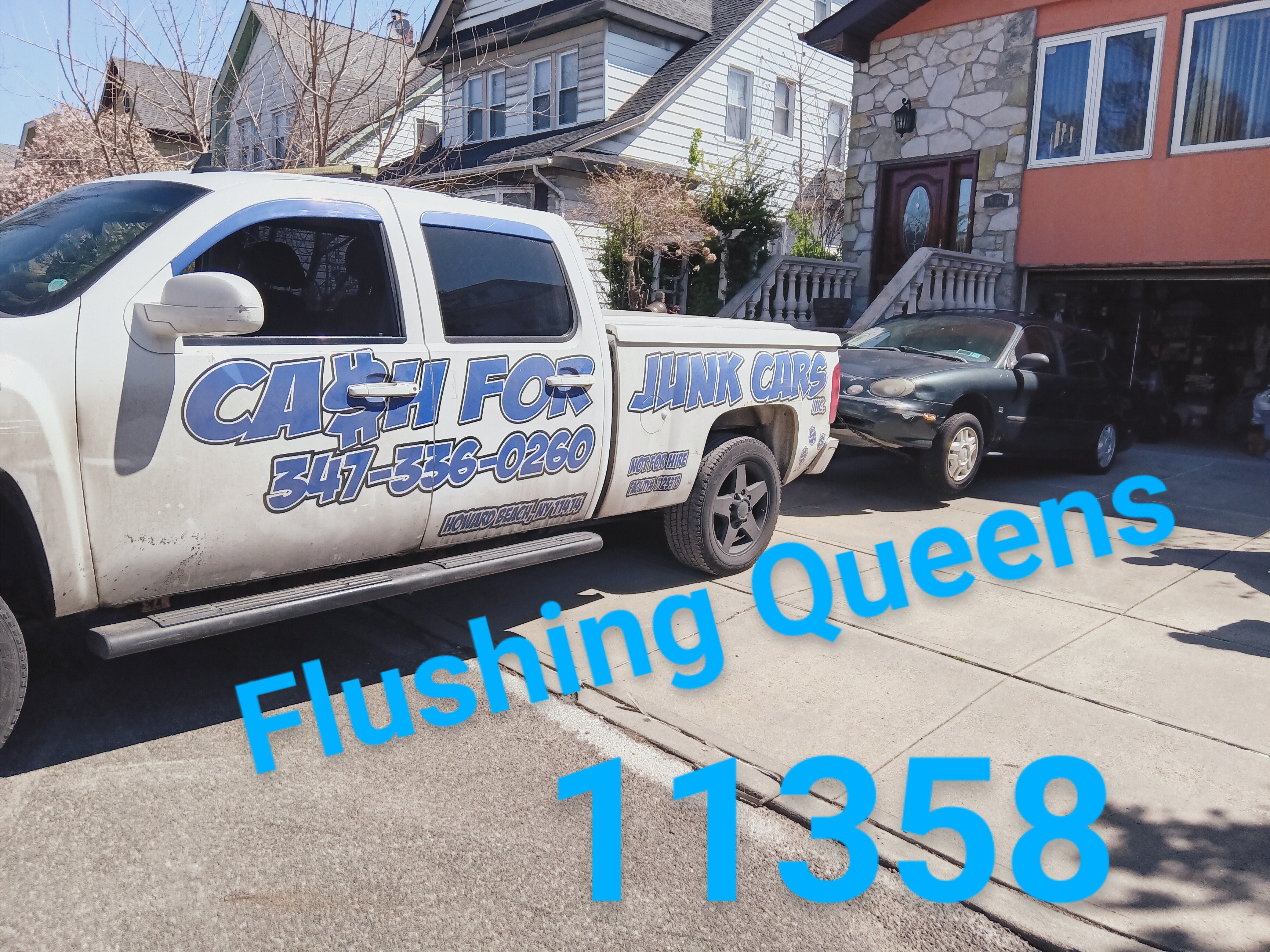cash for junk cars towing away a vehicle from driveway Auburndale queens ny
