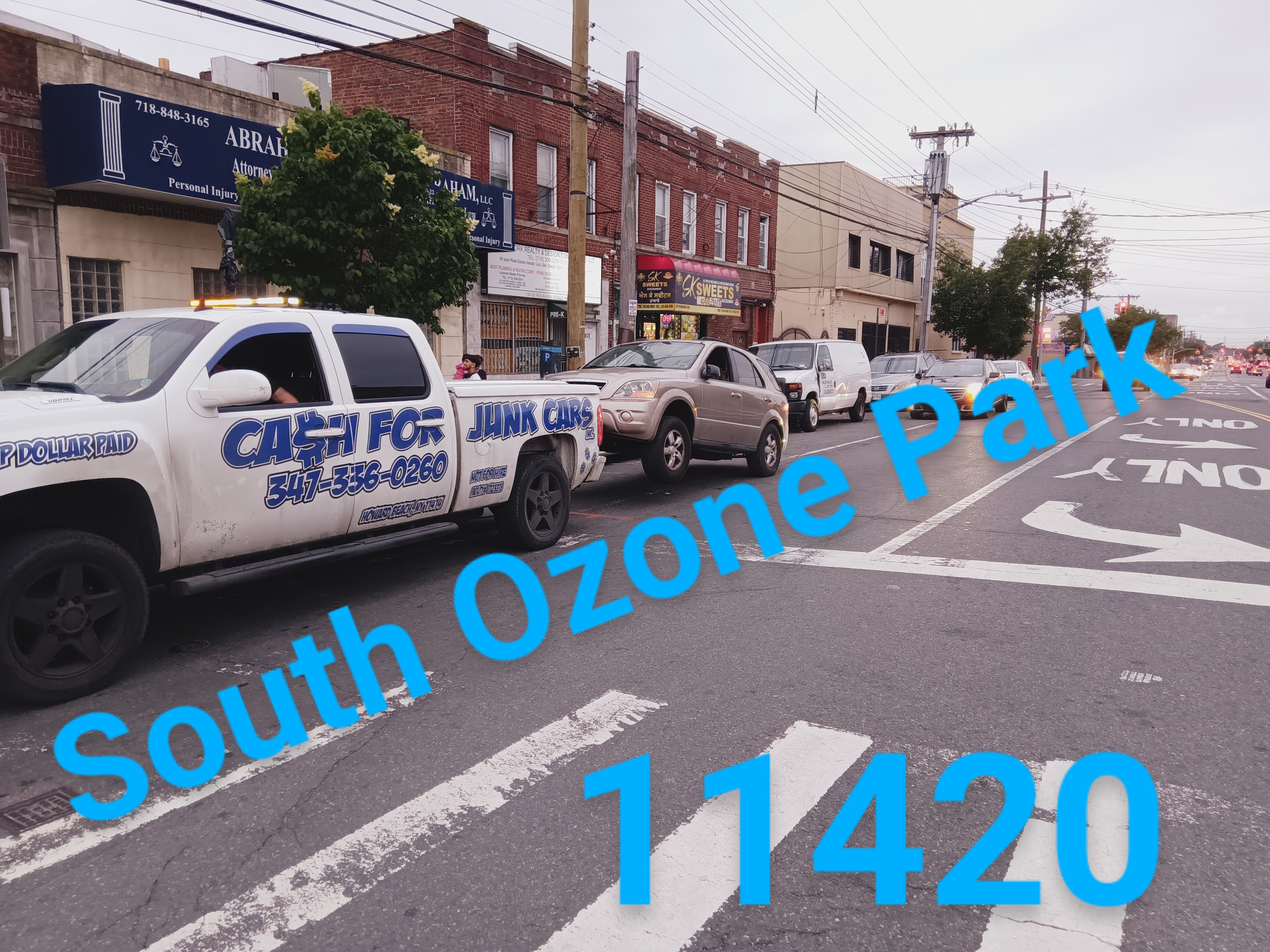 pick-up of a customers vehicle on rockaway blvd in south ozone park Queens, NY