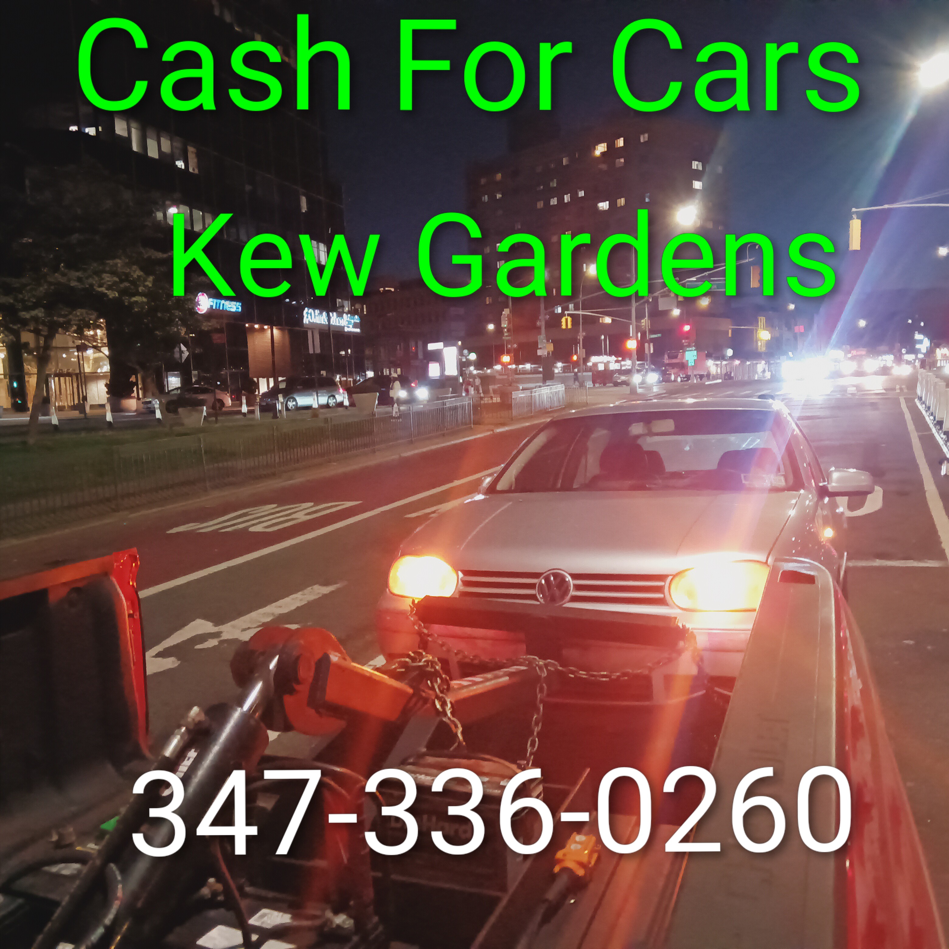 towing a vehicle on Queens blvd in Kew Gardens queens, NY